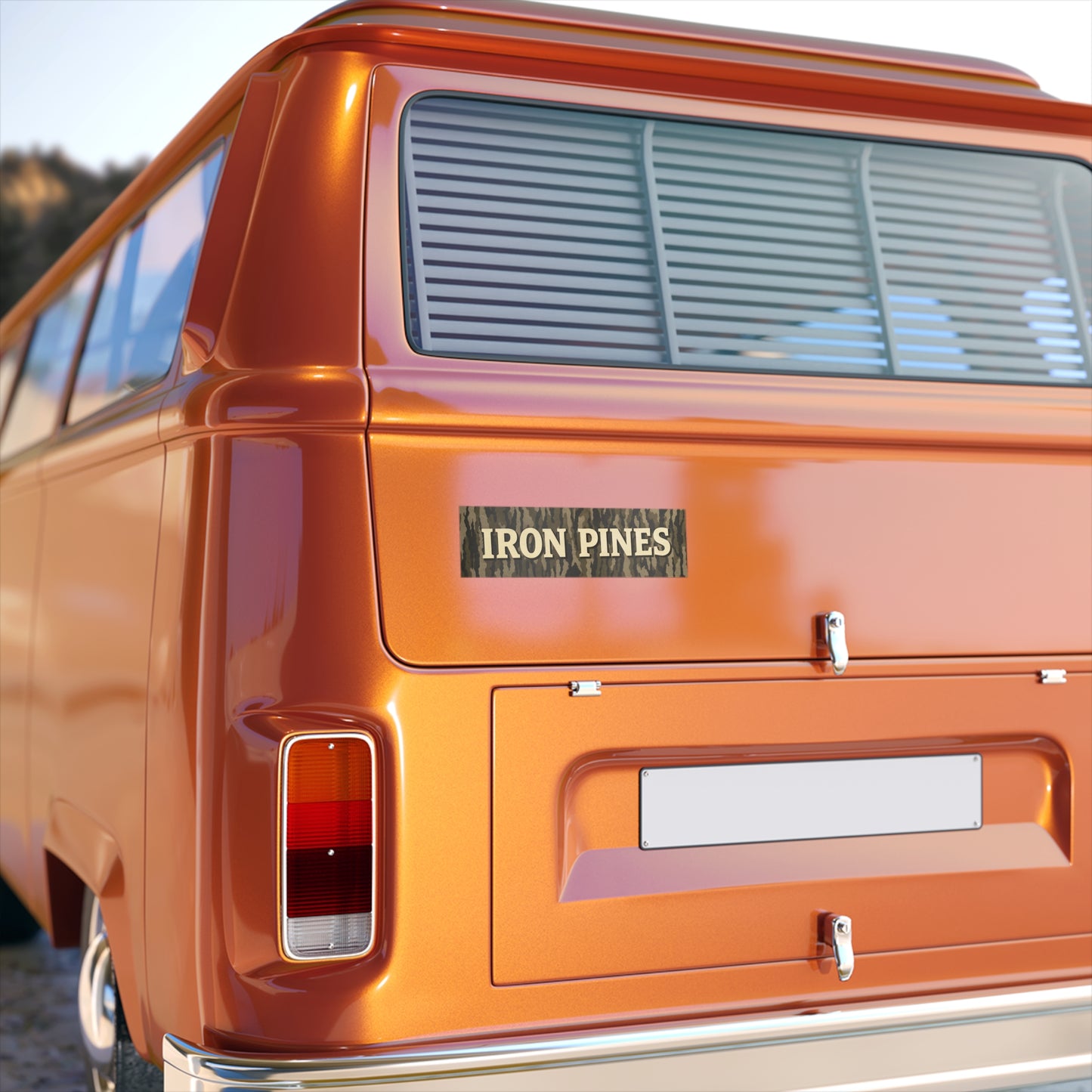 Iron Pines Camo Bumper Sticker