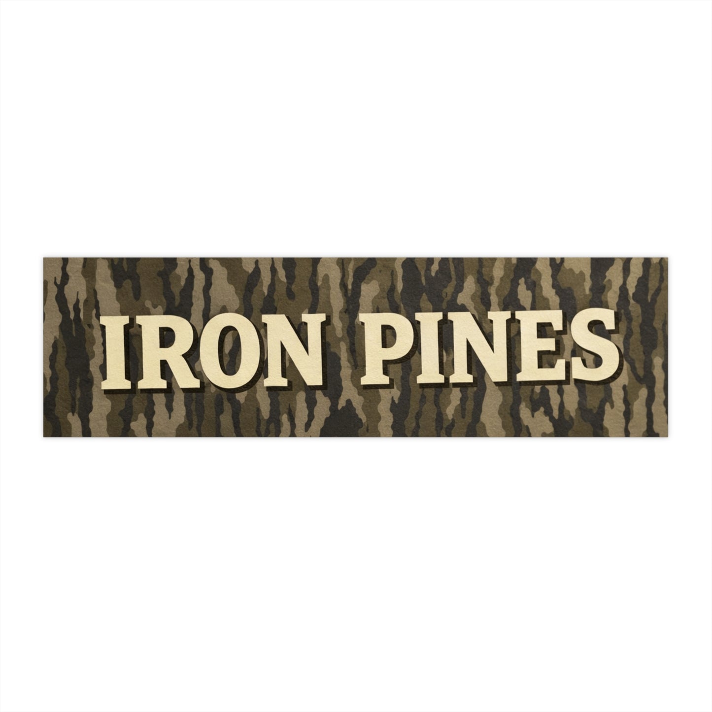 Iron Pines Camo Bumper Sticker