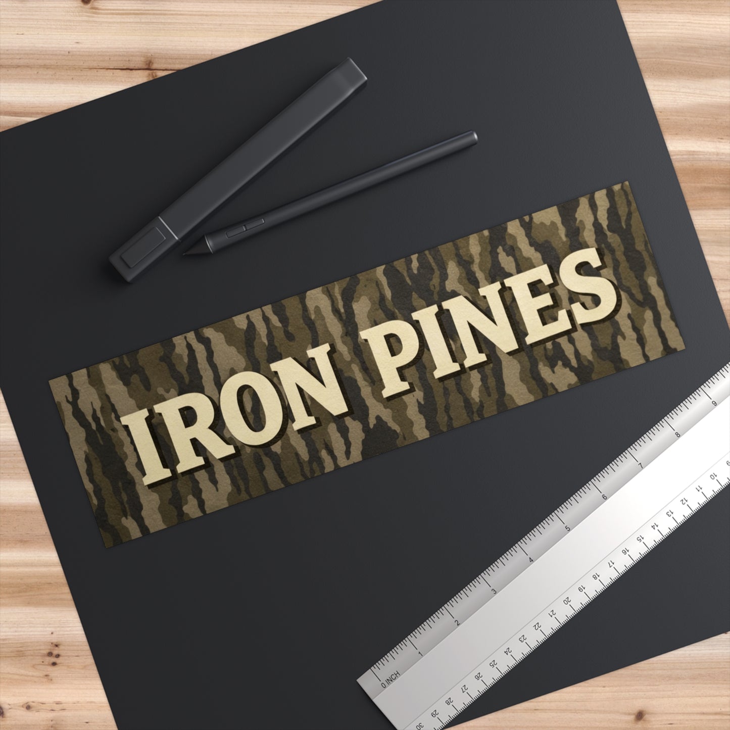Iron Pines Camo Bumper Sticker