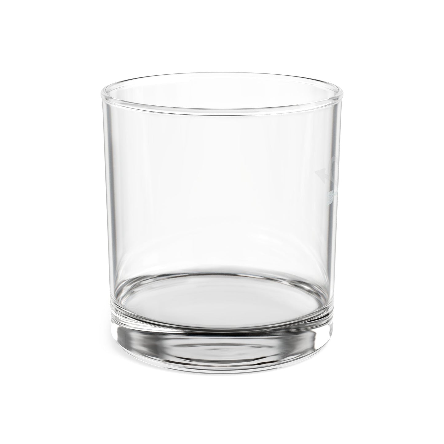 Engraved Arrow Monogram Whiskey Glass — 10.5 oz Clear Rocks Glass