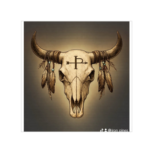 Iron Pines Bull Skull Sticker